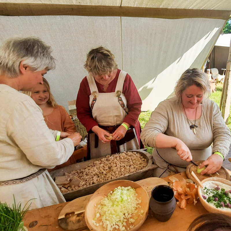 Speisebereitung zum Festmal